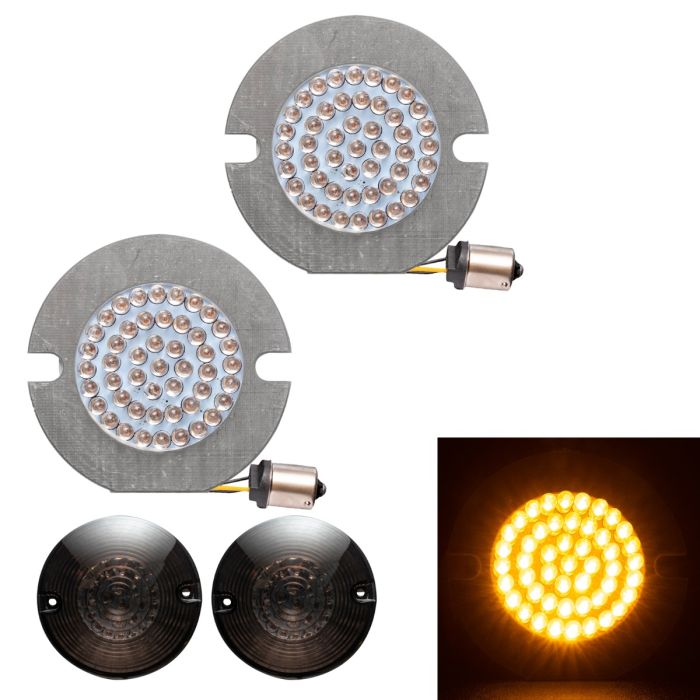 HOGWORKZ® LED Rear Turn Signals for Harley-Davidson® 1156 Base Flat Lens