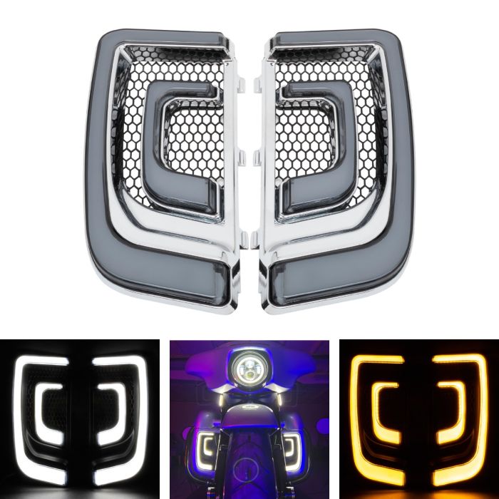 HogWorkz補助LEDランプ HOGWORKZ® Lumipro LED Lower Fairing Inserts for Harley® Touring