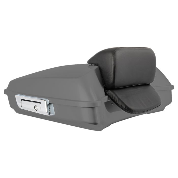 River Rock Gray Denim Razor Tour Pack w/ Slim Backrest & Chrome Hardware for Harley® Touring from HOGWORKZ