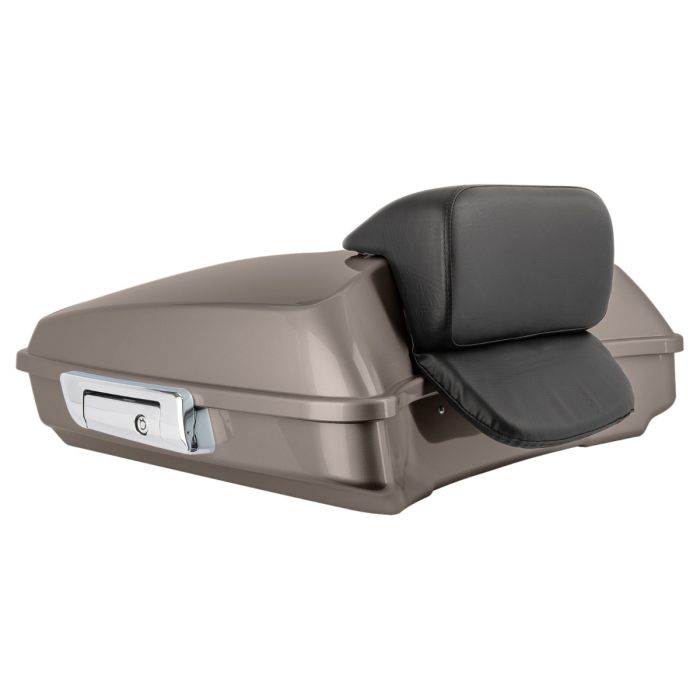 River Rock Gray Razor Tour Pack w/ Slim Backrest & Chrome Hardware for Harley® Touring from HOGWORKZ