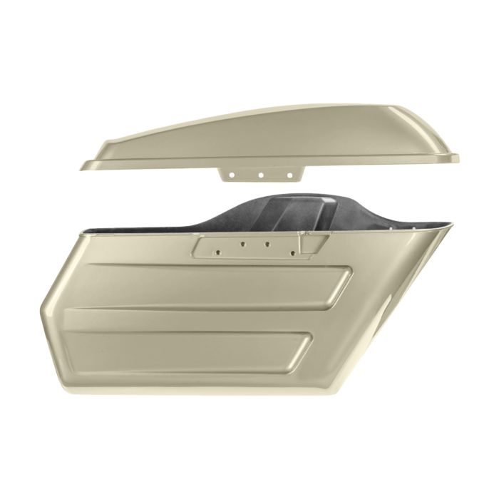 Silver Fortune Chopped Hardline Saddlebags for Harley® Touring from HOGWORKZ side