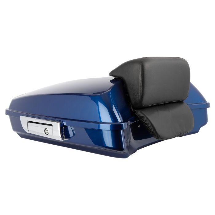 Superior Blue Razor Tour Pack w/ Slim Backrest & Chrome Hardware for Harley® Touring from HOGWORKZ