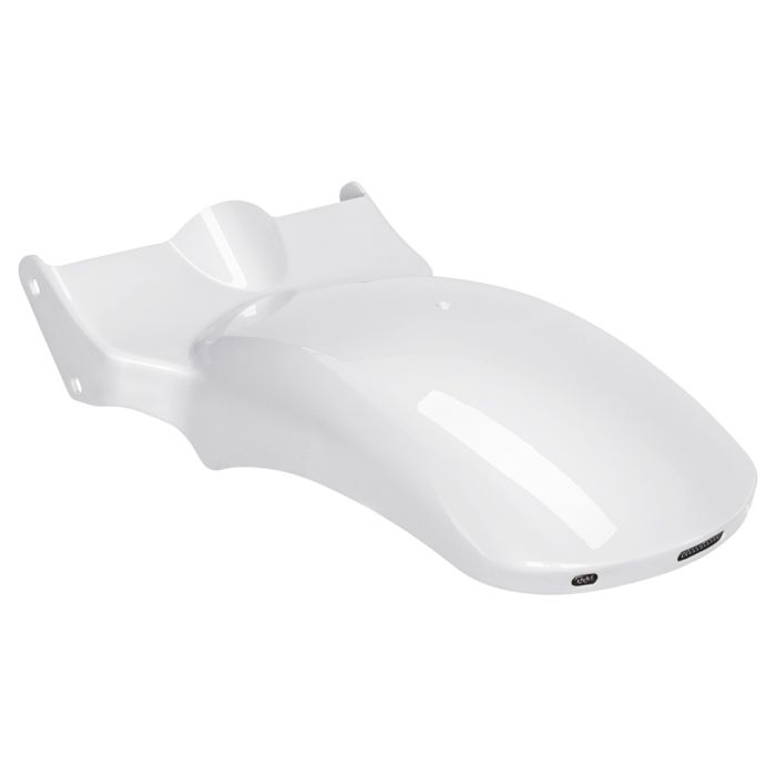 White Onyx Pearl Wide Bobber Rear Fender w/ LEDs for Harley Fat Boy / Breakout from HOGWORKZ angle