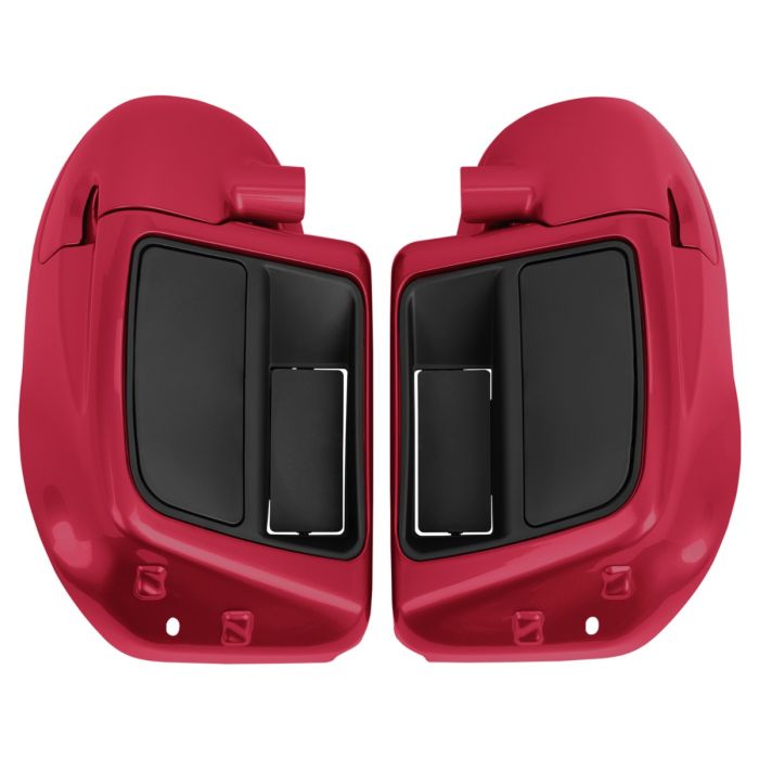 Wicked Red Denim Rushmore Style Lower Vented Fairings for Harley® Touring from HOGWORKZ 