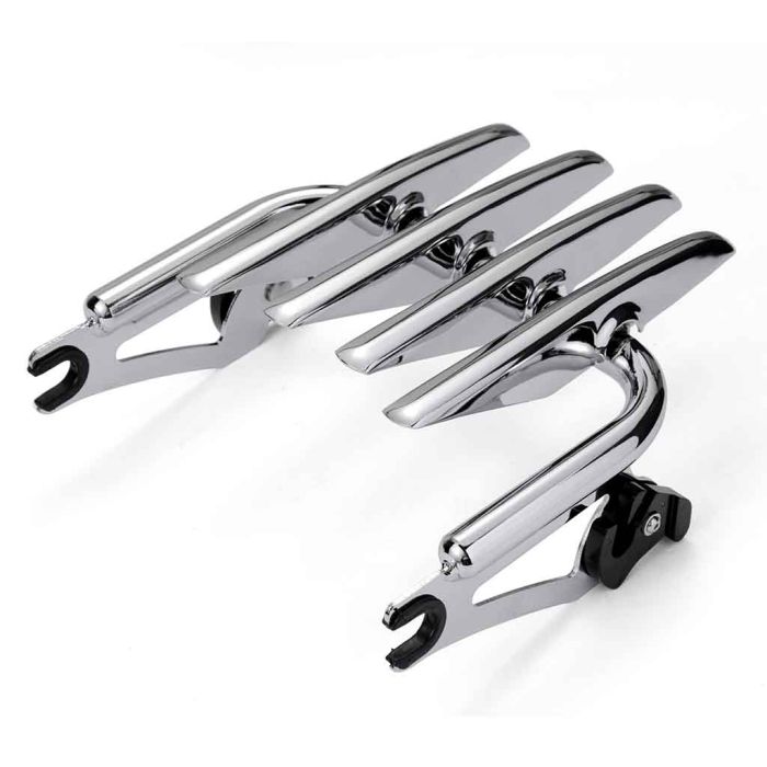 Chrome Detachable Two Up Mount Luggage Rack For Harley Road Street Glide 09-18 