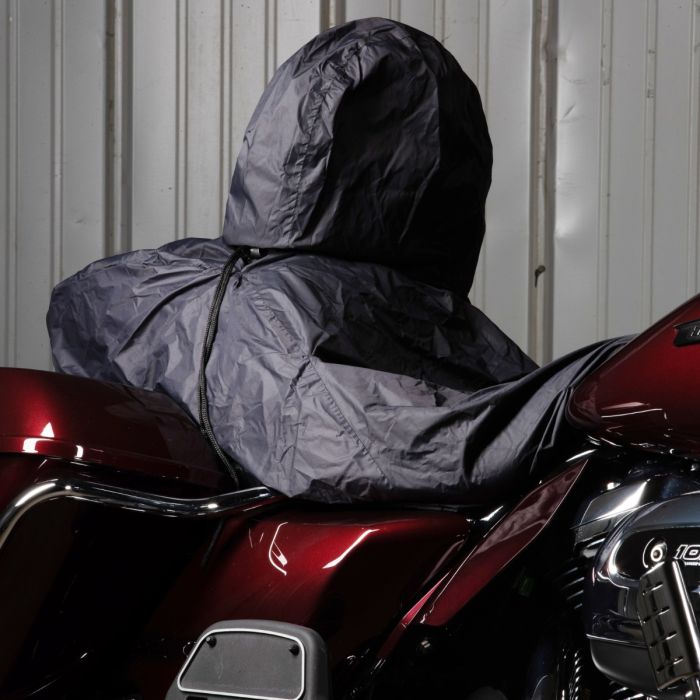 Rain Cover For Harley Davidson Two Up Seat With Driver Backrest From Hogworkz - Harley Davidson Bike Seat Covers
