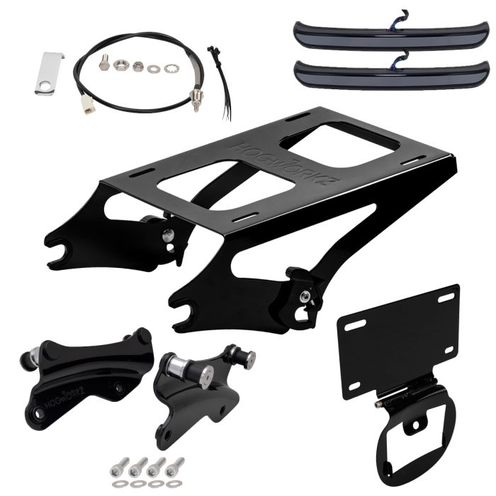 Black Detachable Tour Pack Luggage Conversion Kit for Harley® Touring ...