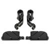 Short Angled Adjustable Highway Foot Pegs & Clamps | Black