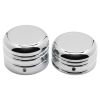 Softail & Dyna Rear Axle Nut Covers for Harley-Davidson® | Contrast Cut Chrome