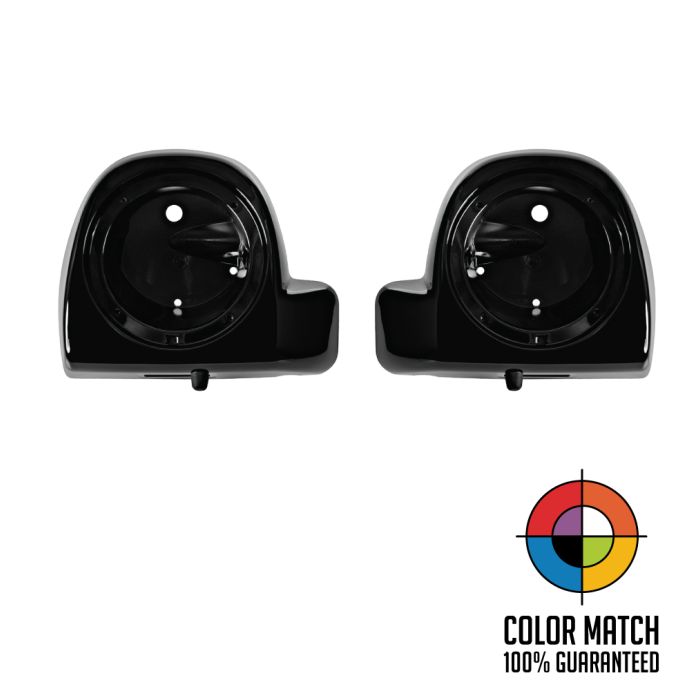 Color Matched Harley® Lower Vented Fairing 6.5" Custom Speaker Pod Mounts from HOGWORKZ