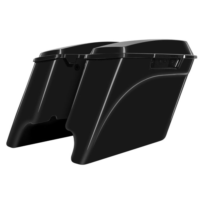 Vivid Black Harley® 1994-2013 Touring Stretched Saddlebags from HOGWORKZ