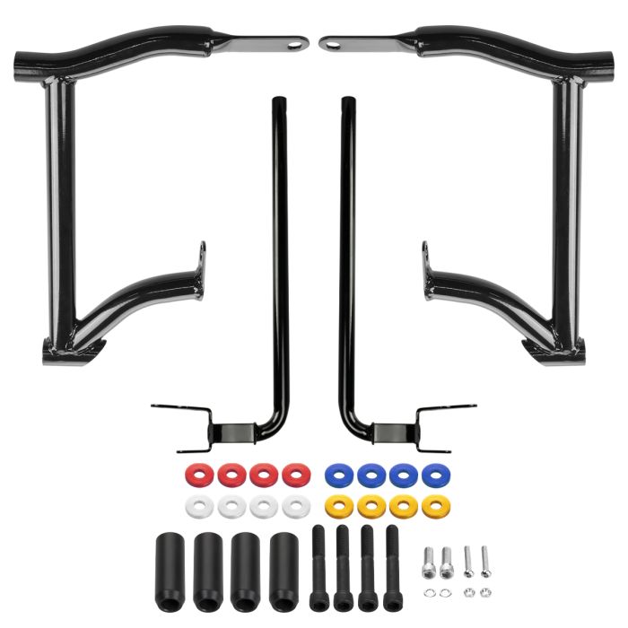 HOGWORKZ® Black Double Barrel Performance Saddlebag Guards for Harley® Touring