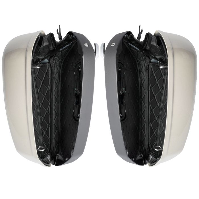 Black Stitching HOGWORKZ® Saddlebag Liners for Harley® Low Rider ST