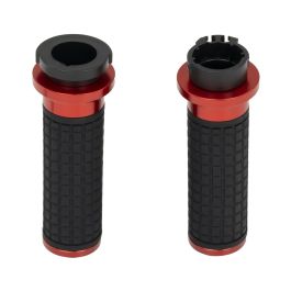 HOGWORKZ® MX Style Hand Grips for Harley® Cable Throttle Models | Red