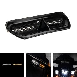 HOGWORKZ® Batwing LED Vent Insert (DRL / Turn Signal) - Black