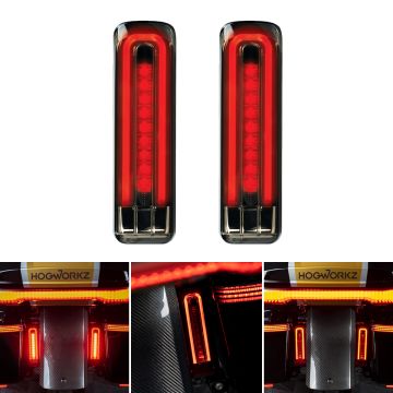 HOGWORKZ® Lumipro™ LED Saddlebag Filler Inserts for Harley® Touring with Smoked Lens