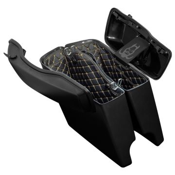 HOGWORKZ® Stretched Saddlebag Liners Black with cream Stitching