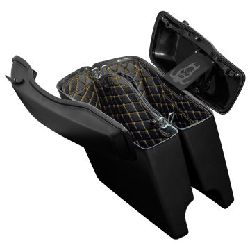 HOGWORKZ® Stretched Saddlebag Liners Black with Gold Stitching