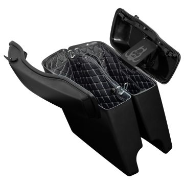HOGWORKZ® Stretched Saddlebag Liners Black with Silver Stitching