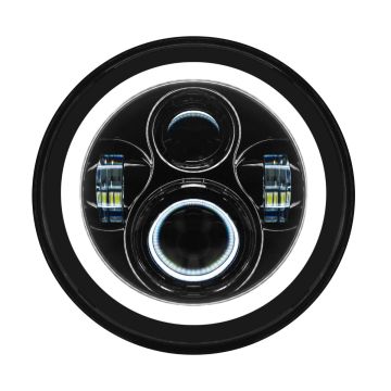 Indian® LED Headlight in Black from HOGWORKZ front
