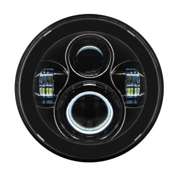 Indian® LED Headlight in Black from HOGWORKZ front