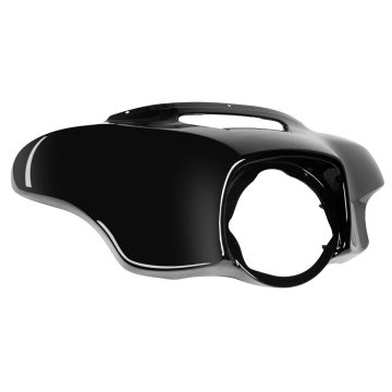 Vivid Black Outer Fairing Cowl Upper for Harley® Touring '14-'23 front angle