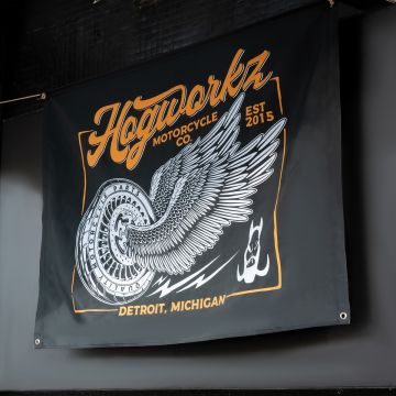 HOGWORKZ® Wheels Up Garage Flag | 36