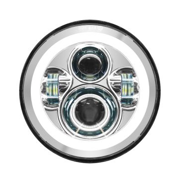 7" LED Chrome HALOMAKER® Headlight for Harley® Softail from HOGWORKZ