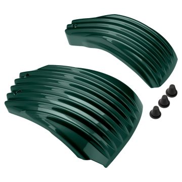Alpine Green Ribbed Battery Covers for Harley® Softail from HOGWORKZ