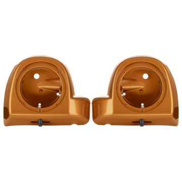 Amber Whiskey Lower Vented Fairing Speaker Pod Mounts rushmore style front