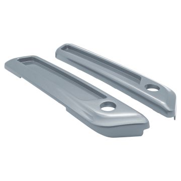 Atlas Silver Metallic Saddlebag Latch Covers for Harley® Touring from HOGWORKZ