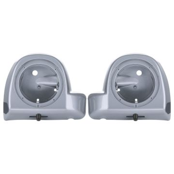 Atlas Silver Metallic Lower Vented Fairing Speaker Pod Mounts rushmore style front