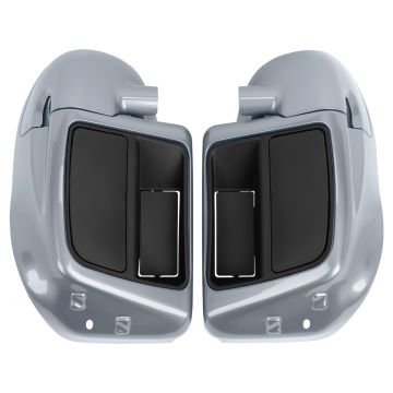 Atlas Silver Metallic Rushmore Style Lower Vented Fairings for Harley® Touring from HOGWORKZ 
