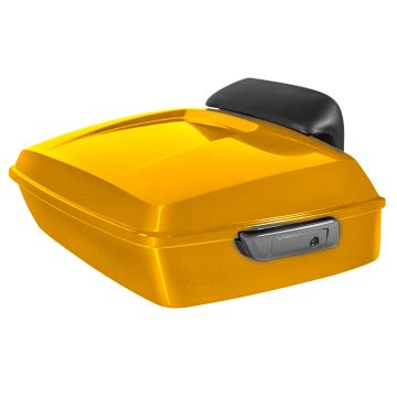 Chrome Yellow Pearl Harley® Touring Chopped Tour Pack with Slim Backrest and Chrome Hardware from HOGWORKZ®