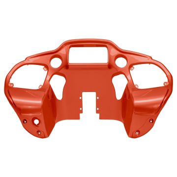 Baja Orange Harley Road Glide Front Inner Fairing for '15-'23 from HOGWORKZ front view