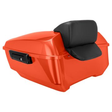 Baja Orange King Tour Pack w/ Slim Backrest & Black Hardware for Harley® Touring