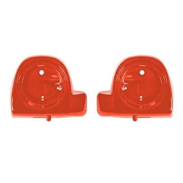 Baja Orange  Lower Vented Fairing Speaker Pod Mounts rushmore style front