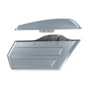 Barracuda Silver Chopped Hardline Saddlebags for Harley® Touring '14-'25