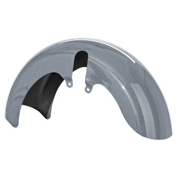 Barracuda Silver 18 Wide Fat Tire Front Fender for Harley® Touring motorcycles from HOGWORKZ® front