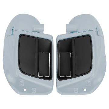 Barracuda Silver Denim Rushmore Style Lower Vented Fairings for Harley® Touring from HOGWORKZ 
