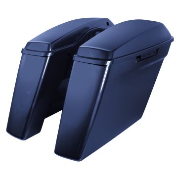 Big Blue Pearl Harley Touring Dual Blocked Extended 4