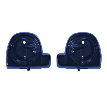 Big blue pearl Lower Vented Fairing Speaker Pod Mounts rushmore style pair