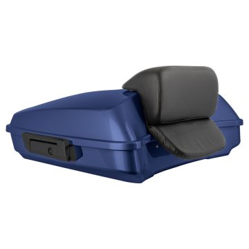 Big Blue Pearl Razor Tour Pack w/ Slim Backrest & Black Hardware for Harley® Touring from HOGWORKZ