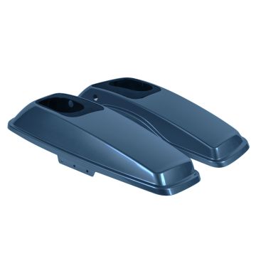 Billiard Blue Harley® Touring Saddlebag Speaker Lids from HOGWORKZ® angle