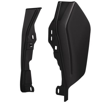 Black Jack Metallic Harley Touring Mid-Frame Air Deflectors from hogworkz