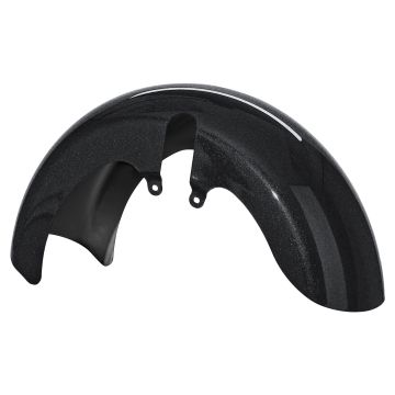 Black Magic 18 Wide Fat Tire Front Fender for Harley® Touring motorcycles from HOGWORKZ® front