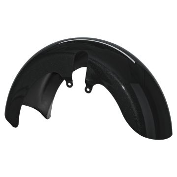 Black Tempest 18 Wide Fat Tire Front Fender for Harley® Touring motorcycles from HOGWORKZ® front