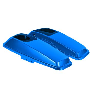 Black Tempest Harley® Touring Saddlebag Speaker Lids from HOGWORKZ® angle