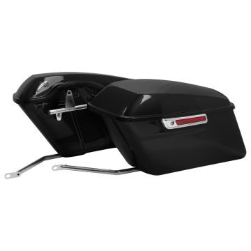 Harley softail conversion kit with standard saddlebags and Chrome hardware from HOGWORKZ