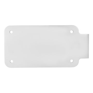 HOGWORKZ® Chrome Vertical Saddlebag License Plate Mount front